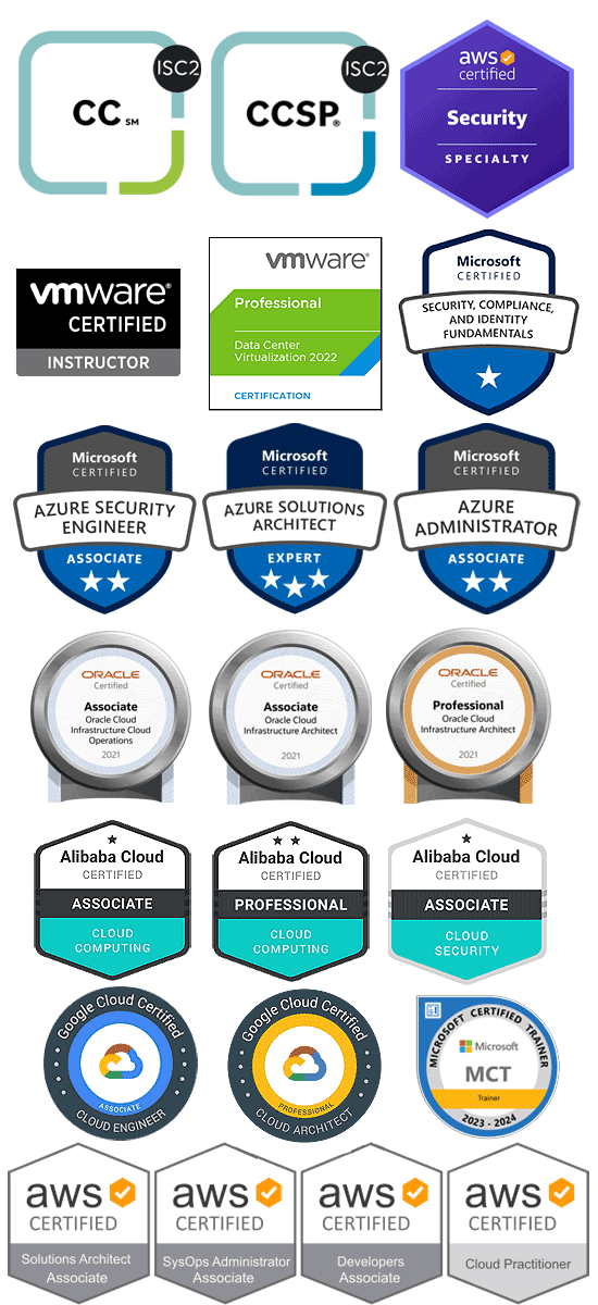 Certification logos of Manoj Mahajan Certification logos of Manoj Mahajan